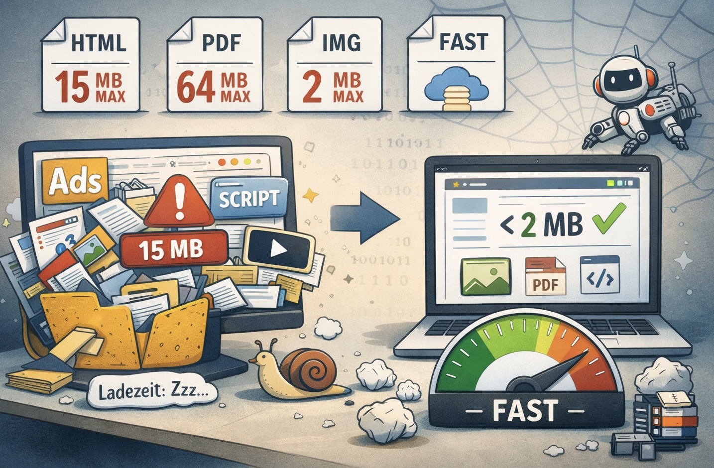 Google - eine überraschende Dateigrößen-Debatte